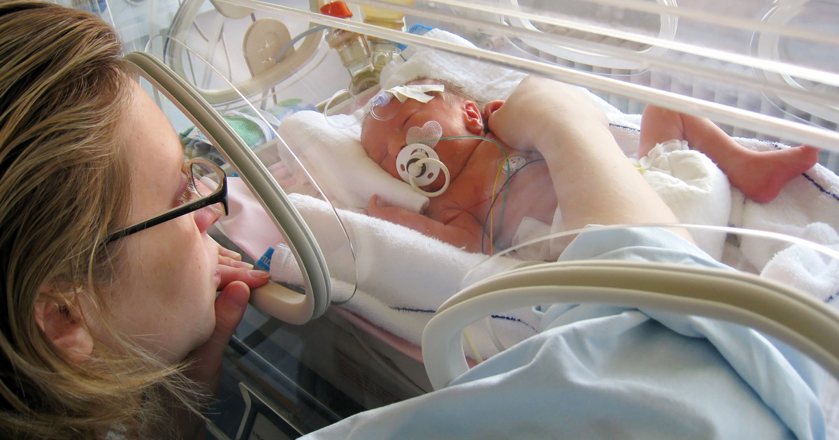 baby in the NICU